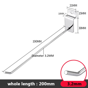 Accessori per Espositori a Parete in Metallo per Supermercati, Pannelli Grigliati, Ganci e <span class=keywords><strong>Appendiabiti</strong></span> - Product Image 6