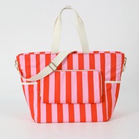 Sac fourre-tout en toile rayée personnalisé, écologique, portable, pour voyage en extérieur, pour filles - Vente en gros