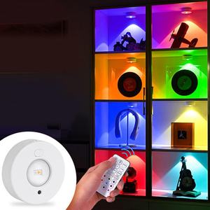 Lumière LED RGB pour armoire, rechargeable, télécommande, magnétique, pour armoire à vêtements, armoire à vin, décoration, lumière LED sans fil pour étagère, lumière de nuit - Product Image 1