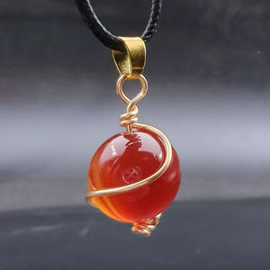 Wowei - Collar con Colgante de Bola de Amatista de la Serie Nueve Planetas, <span class=keywords><strong>Piedra</strong></span> Semipreciosa Pulida, con Ocho Planetas Entrelazados - Product Image 6