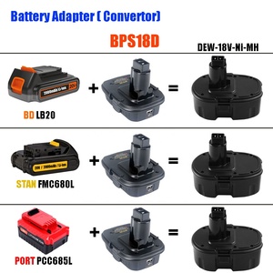Adaptador de Batería BPS18D para Baterías de Iones de Litio Black&Decker Porter Cable Stanley de 20V, Convierte a Batería Dewalt de Ni-MH de 18V DC9096 - Product Image 2