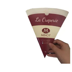 Suporte de papel de crepe alimento personalizado com pe revestido