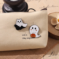 2022 Hadiah Natal Lucu Hantu Jack-o-lentera Kustom Enamel Pin Halloween Dekorasi Logam Kerah Pin