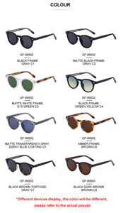 Gafas de Sol Partagas al por Mayor, Diseño Retro, Logotipo Personalizado, Montura Redonda, Patillas con Pin, Protección UV400, para Mujer - Product Image 5