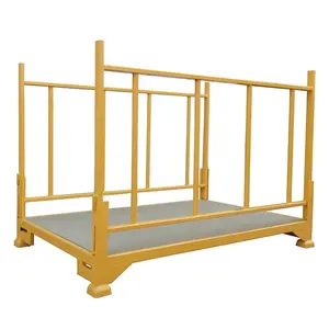 Customized heavy duty steel stacking pallet frame storage rack for warehouse