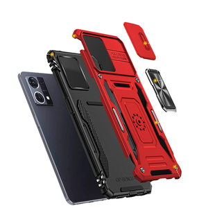 Oppo Reno <span class=keywords><strong>7</strong></span> Pro 4G coque de téléphone anneau rotatif armure conception PC matériel bouton couverture Mobile fenêtre poussoir <span class=keywords><strong>Protection</strong></span> anti-empreintes digitales - Product Image 5