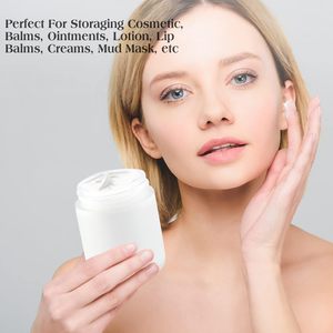 Tarros de plástico transparente de 30ml, 60ml, 120ml, 500ml, 8oz, 16oz para crema cosmética, exfoliante labial, polvos, con tapas rosas, para polvo de uñas. - Product Image 4