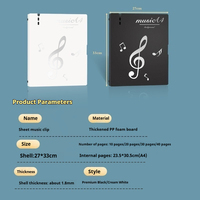 Dossier de fichier de partition de musique Transparent détachable en cuir non réfléchissant feuilles mobiles Piano feuille musique insérer Document livre Type de boîte
