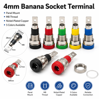 Connecteur de test femelle M8 isolé de 4 mm à montage sur panneau, type prise banane, pour alimentation électrique, multimètre et instruments de laboratoire