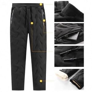 Pantalon coupe-vent pour homme, pantalon de jogging pour la maison et l'extérieur, pantalon doublé en polaire, pantalon de survêtement chaud et épais pour l'hiver - Product Image 5