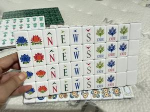 This luxury wood grain acrylic American <b>mahjong</b> <b>set</b> is on stock clearance, with only one <b>set</b> available in total. - Product Image 4