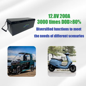 Batería de Litio LiFePO4 de 12.8V200AH para Vehículos de 2 y 3 Ruedas, Kit de Conversión de Plomo a Litio, Larga Vida Útil, Diseño Impermeable, Seguro - Product Image 4