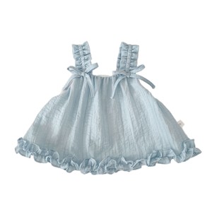 Nuova Collezione Estiva 2026: Top Senza Maniche per Bambine, Stile Bambola, <span class=keywords><strong>con</strong></span> Fiocco e Bretelle Sottili, Traspirante, Stile Principessa - Product Image 5