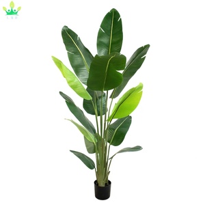 Plante artificielle de <span class=keywords><strong>bananier</strong></span> et d'oiseau de paradis avec feuilles <span class=keywords><strong>en</strong></span> plastique, dans un <span class=keywords><strong>pot</strong></span> <span class=keywords><strong>en</strong></span> plastique noir, pour la décoration de sol à la maison - Product Image 3