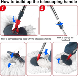 Double-drive Hand Pressure <b>Rotating</b> Black Steel Basket <b>Mop</b> Barrel <b>Mop</b> Barrel <b>Mop</b> Cleaning Floor With Storage - Product Image 3