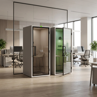 Cabine de bureau insonorisée professionnelle, salle de réunion acoustique portable au design contemporain, prix d'usine