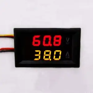 0.28 "DC 0-100V电压表和电流表面板表双色 (0-50A)