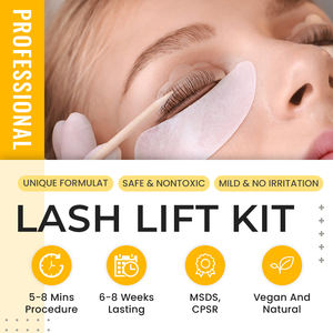 Kirpik yapıştırıcısı balsamı Cysteamine kirpik kaldırma ve kaş laminasyon kiti profesyonel Vegan Protein kirpik kaldırma ev Diy kirpik perma kiti - Product Image 3