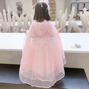 Nouvelle Collection 2026 : Cape Enfant Scintillante en Tulle pour Fêtes et Spectacles – Robe <span class=keywords><strong>de</strong></span> Soirée d'Anniversaire pour Filles en Nylon Léger d'Été - Product Image 6
