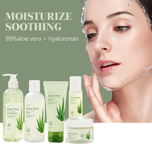 Ensemble de soins de la peau à l'aloe vera naturel coréen OEM <span class=keywords><strong>Lotion</strong></span> et toner à l'extrait d'aloe vera hydratant et apaisant <span class=keywords><strong>pour</strong></span> produits <span class=keywords><strong>pour</strong></span> le <span class=keywords><strong>visage</strong></span> - Product Image 6