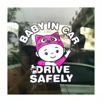Autocollants de voiture personnalisés découpés à la forme, résistants aux intempéries, « Bébé à bord », « Bébé dans la voiture », en vinyle pour pare-chocs, carrosserie et vitres
