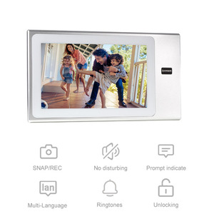 Lermom IP65 Étanche 7 pouces Bouton Physique Moniteur sonnette <span class=keywords><strong>Visiophone</strong></span> 4 Fils Interphone Vidéo pour Villa - Product Image 2