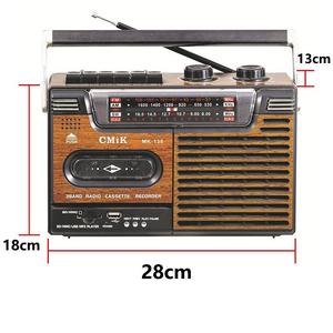 Factory <b>Retro</b> Cassette <b>Player</b> MK-138 Portable Boombox AM FM SW Radio Cassette Recorder USB TF MP3 BT Audio Home Outdoor Audio - Product Image 2