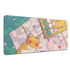 Nack Time Neko blotter-Kawaii core พื้นผิวการเล่นเกมที่แสนสบาย Kawaii แผ่นรอง80x30cm โต๊ะ - Product Image 1