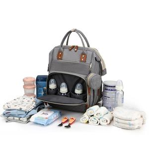 Poussette de maternité multifonctionnelle pliable <span class=keywords><strong>et</strong></span> imperméable à la mode en nylon portable Sac à couches pour maman - Product Image 1