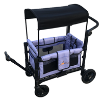 Poussettes cargo pliables pour bébés avec 2 sièges hauts face à face Poussette double 2 en 1 pour enfants