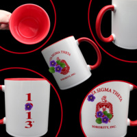 Tasses en céramique les plus populaires de la sororité grecque DST 11 oz pour une utilisation en vacances, logo de promotion personnalisé, tasse à sublimation en céramique