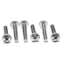 Vis de machine à tête cylindrique cruciforme Phillips en acier inoxydable A2-70 et acier au carbone, tailles M2, M2.5, M3, M4, M5, M6