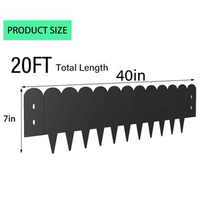 Powder Coated Bendable Metal Strips 11 Teeth 6 PCS Landscape Edging for Yard Garden Lawn - Product Image 2