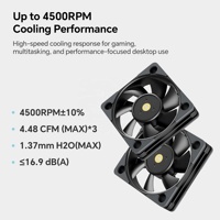 Thermalright TR MC-3 Digital Black RAM Cooler Triple 40mm PWM 4500RPM Three Fans Digital Display Memory Cooler