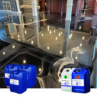 Vente flash - Résine époxy transparente de haute qualité pour sols et durcisseur - Revêtement de sol en époxy métallique