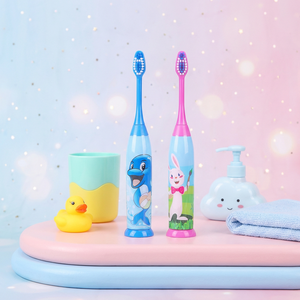<span class=keywords><strong>Brosse</strong></span> à <span class=keywords><strong>dents</strong></span> électrique pour enfants étanche IPX4 décorée de dessins animés avec <span class=keywords><strong>brosse</strong></span> à <span class=keywords><strong>dents</strong></span> pour enfants à poils polis doux - Product Image 1