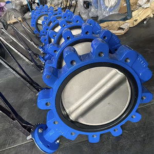 วาล์วผีเสื้อแบบแมนนวลสำหรับโรงงานแบทช์คอนกรีตสำหรับสื่อเกี่ยวกับน้ำน้ำมันก๊าซ - Product Image 3