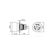 ONPOW 16mm interrupteur à bouton-poussoir (LAS1-AGQ16-TSB) CE, RoHS