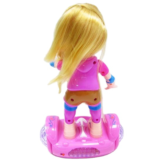 B/O Dancing Girl Doll on Balance Car Toy with Light and Music