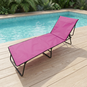 Matelas de plage portable et réglable avec dossier 161x51 cm, tapis flottant multifonction - Product Image 2