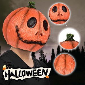 Maschera di Halloween in Lattice a Forma di Zucca, Maschera <span class=keywords><strong>Horror</strong></span> Integrale Bianca Stile Film <span class=keywords><strong>Horror</strong></span> - Product Image 4
