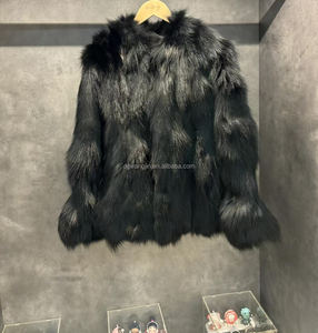 <span class=keywords><strong>Abrigo</strong></span> de Piel Sintética Grueso y Cálido de Moda para Mujer, Venta al por Mayor del Fabricante, Camisa a Medida de Piel de Zorro Auténtica, Superventas - Product Image 2