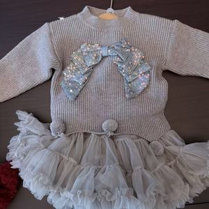 <span class=keywords><strong>Autunno</strong></span> e <span class=keywords><strong>inverno</strong></span> <span class=keywords><strong>abbigliamento</strong></span> bambino maglione due pezzi Set per le ragazze, fiocco lavorato a maglia due pezzi Set due pezzi per le ragazze - Product Image 5