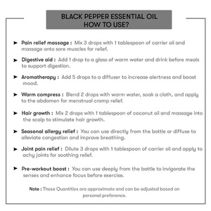 Aceite Esencial de <span class=keywords><strong>Pimienta</strong></span> <span class=keywords><strong>Negra</strong></span> 100% Puro y Natural de Buena Calidad, Aceite de <span class=keywords><strong>Pimienta</strong></span> <span class=keywords><strong>Negra</strong></span> Destilado al Vapor <span class=keywords><strong>para</strong></span> Todo Tipo de <span class=keywords><strong>Piel</strong></span>, <span class=keywords><strong>para</strong></span> Aromaterapia - Product Image 5