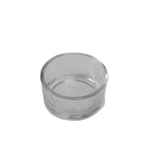 Korte ronde glas kaars houder, mini glas kaars houder, theelichtje cups voor groothandel