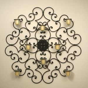 Décoration murale en fer forgé avec motif floral pour la maison, le salon, l'hôtel, le restaurant et le bureau - Product Image 2