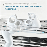 Meilleures ventes - Protection antidérapante en silicone, coque anti-poussière, résistante à la transpiration, design antidérapant pour manette PS5, accessoires de jeu