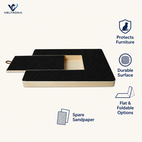 Grattoir pour chat avec cadre en bois, grattoir plat pour chat pour affûter les griffes, grattoir pour chat réutilisable avec papier abrasif de rechange