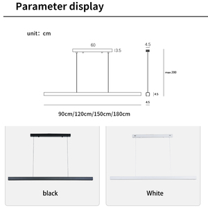 Modern Aluminum Linear LED Desk <strong>Light</strong> Wholesale Minimalist Hanging <strong>Fixture</strong> Chandelier <strong>for</strong> Home <strong>Office</strong> Restaurant with Long Shape - Product Image 5