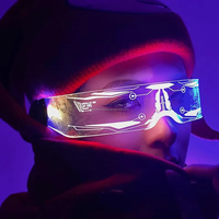 Gafas LED de Acrílico con 7 Colores Cambiantes, Estilo Cyberpunk, Económicas, Populares, para Fiestas de Música y Baile en Bares y Discotecas